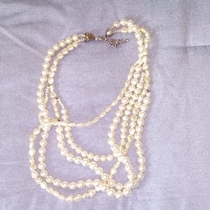 Pearl multi strand necklace